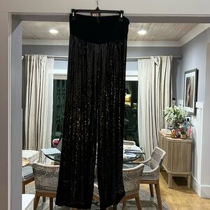 Made in Italy brand sequin front pride leg pants